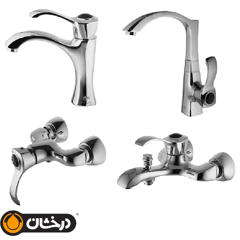 شیرآلات درخشان مدل رزکات کروم