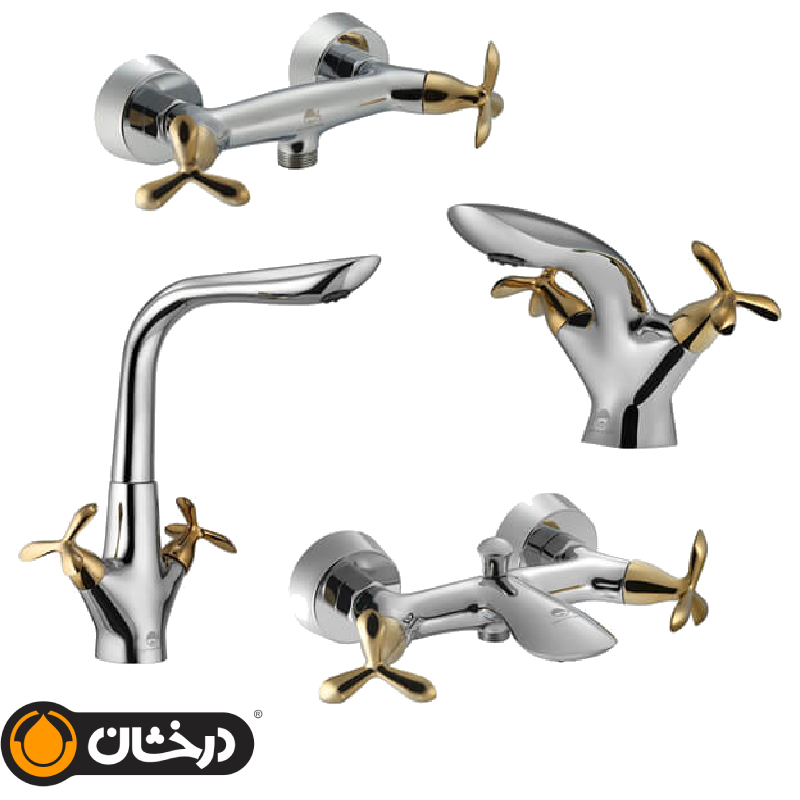 شیرآلات درخشان مدل آنتیک کروم