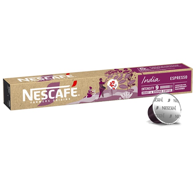 کپسول قهوه آلومینیومی نسکافه مدل India Espresso
