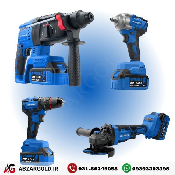 کیت شارژی براشلس 20 ولت 4عددی ویوارکس مدل VR2404-BCK