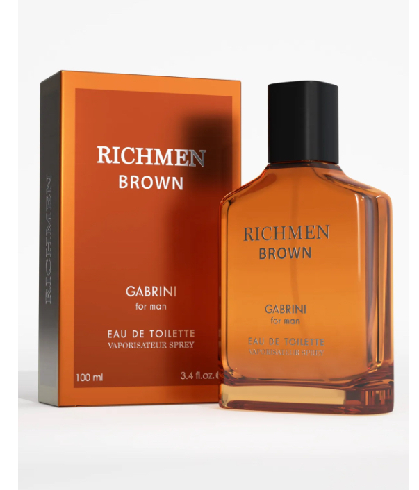 ادکلن ترکِ ریچ من براون قهوه ای richman brown gabrini اصل (ارسال با ضمانت اصل بودن) — تصویر ۲