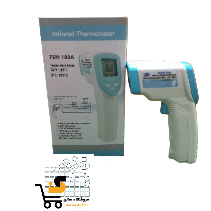 تب سنج کودک و دما سنج لیزری tem-180a — تصویر ۳