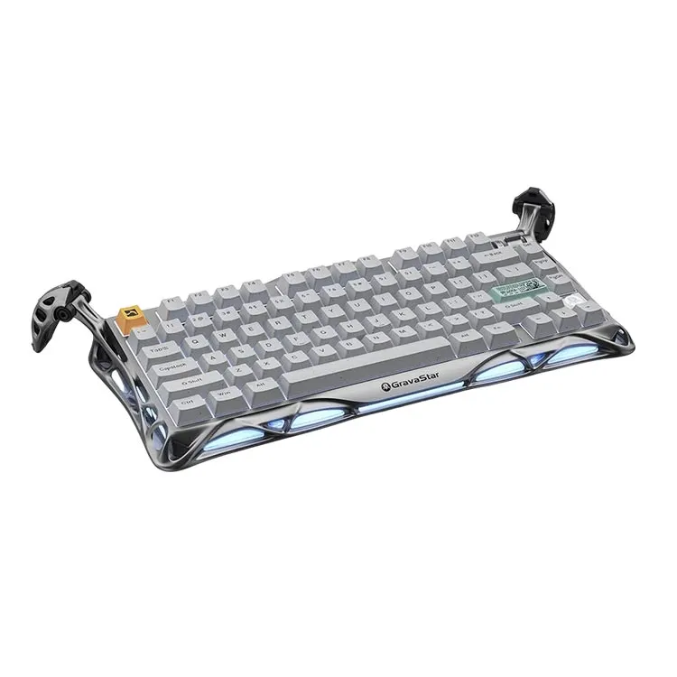 کیبورد بی سیم گیمینگ گراواستار GravaStar Mercury K1 Pro Wireless – خاکستری — تصویر ۴
