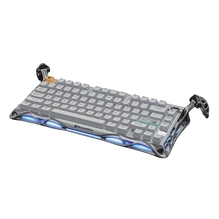 کیبورد بی سیم گیمینگ گراواستار GravaStar Mercury K1 Pro Wireless – خاکستری — تصویر ۵