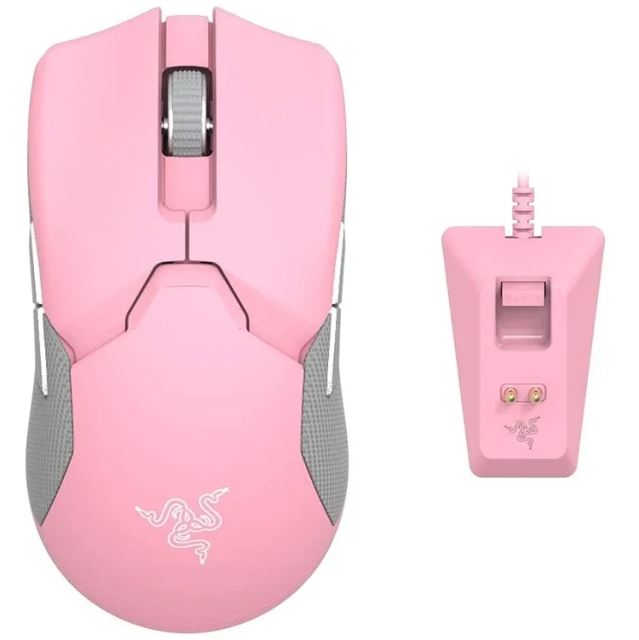 ماوس بی سیم گیمینگ ریزر Razer Viper Ultimate With Charging Dock – صورتی