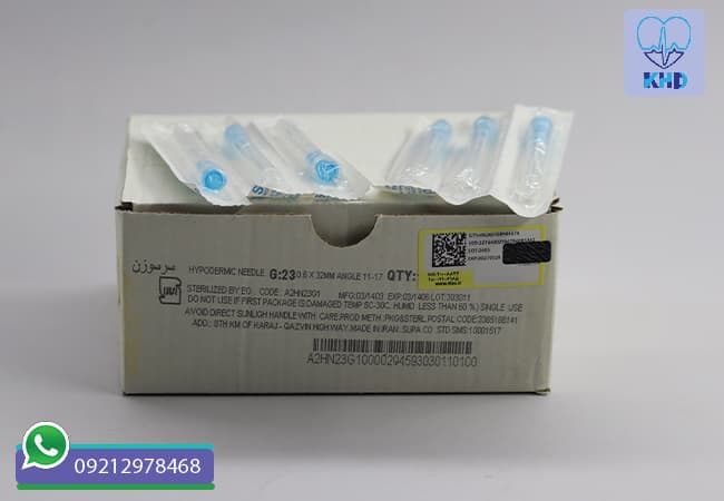 نیدل آبی سوپا گیج 23 | بسته 100 عددی | مناسب تزریقات پزشکی — تصویر ۲