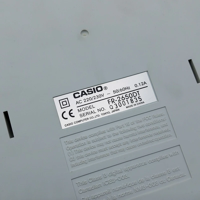 ماشین حساب کاسیو مدل FR-2650DT — تصویر ۴
