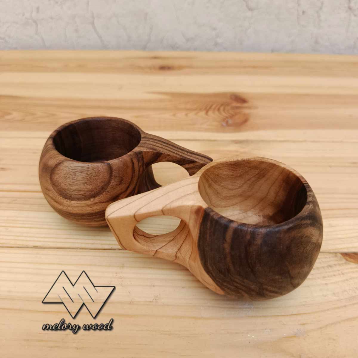 فنجان چوب گردو قابل شست و شو کد d522 — تصویر ۴