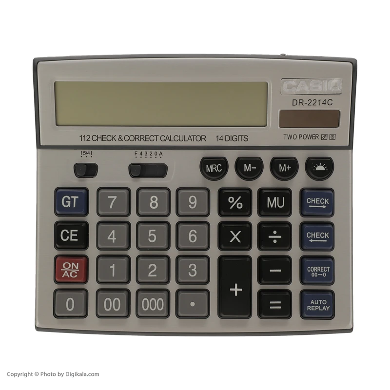 ماشین حساب کاسیو مدل DR-2214C — تصویر ۶