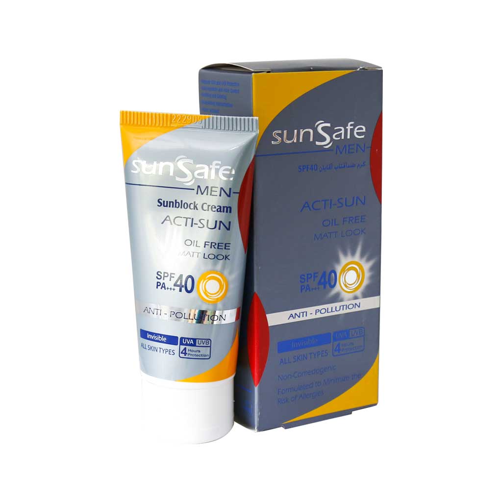 کرم ضد آفتاب فاقد چربی SPF40 آقایان سان سیف