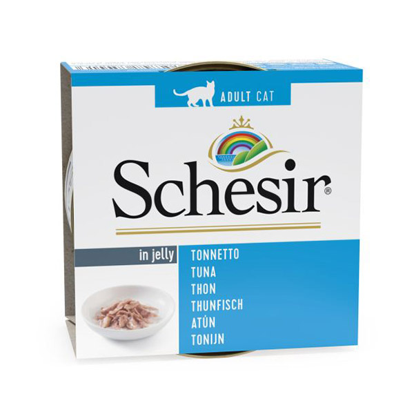 کنسرو گربه 85 گرمی ماهی تن ژله ای شسیر – Schesir Tuna — تصویر ۲