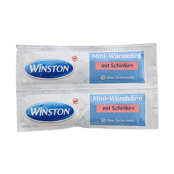 تشویقی گربه سوسیسی 2 عددی با طعم ژامبون خوک وینستون – winston
