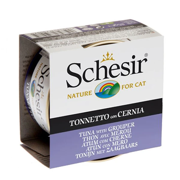 کنسرو گربه 85 گرمی تن و ماهی هامور شسیر – Schesir