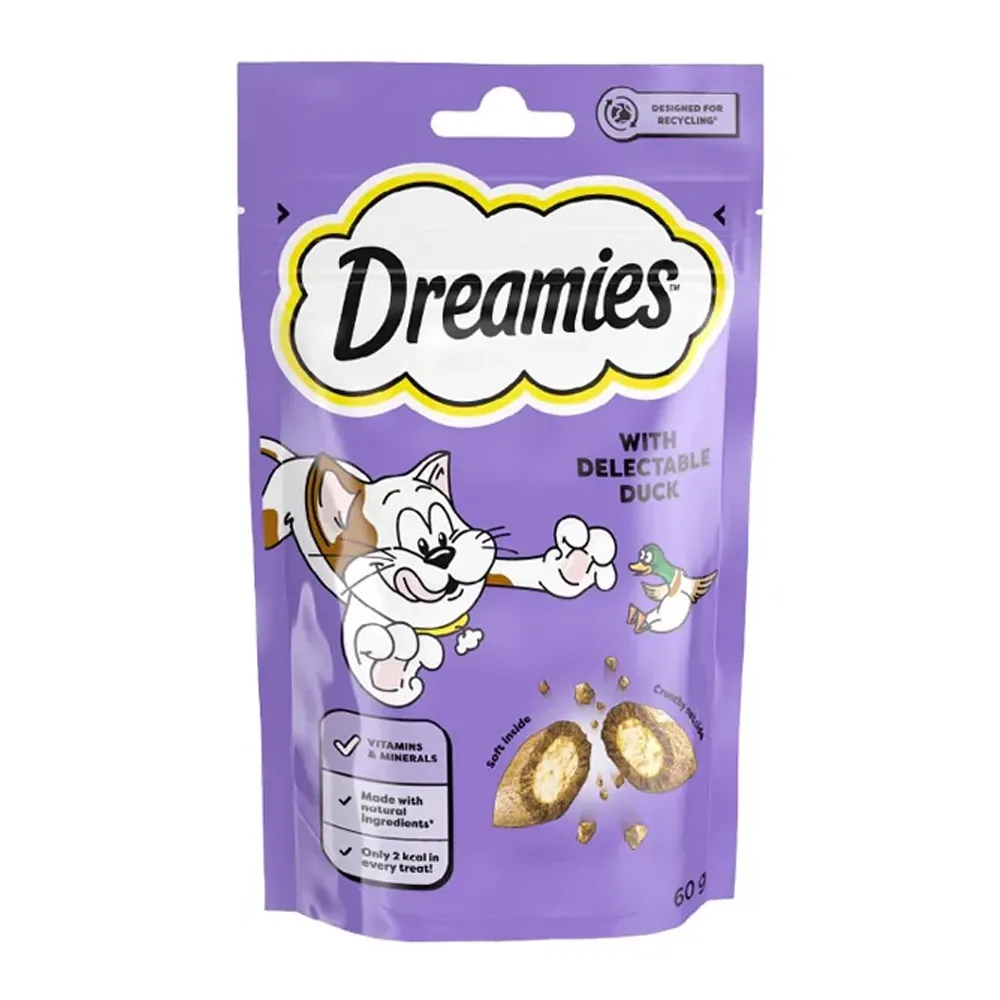 تشویقی گربه با طعم اردک دریمیز – Dreamies Tasty Duck — تصویر ۲