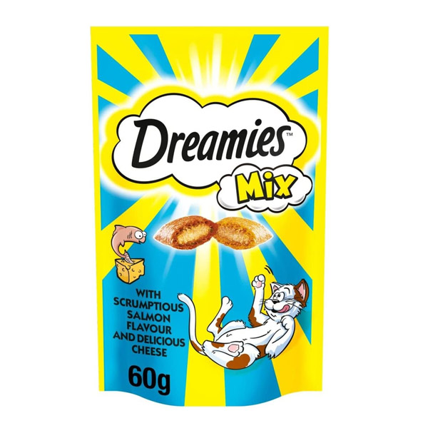 تشویقی گربه میکس پنیر و سالمون دریمیز – Dreamies Mix — تصویر ۳