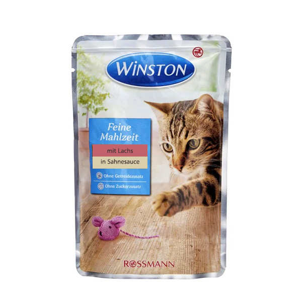پوچ خورشتی گربه با طعم سالمون وینستون – Winston
