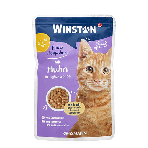 پوچ گربه با طعم مرغ در سس ماست وینستون – Winston