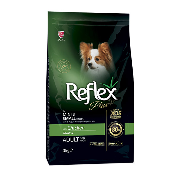 غذای سگ بالغ نژاد کوچک با طعم مرغ رفلکس پلاس – Reflex Plus