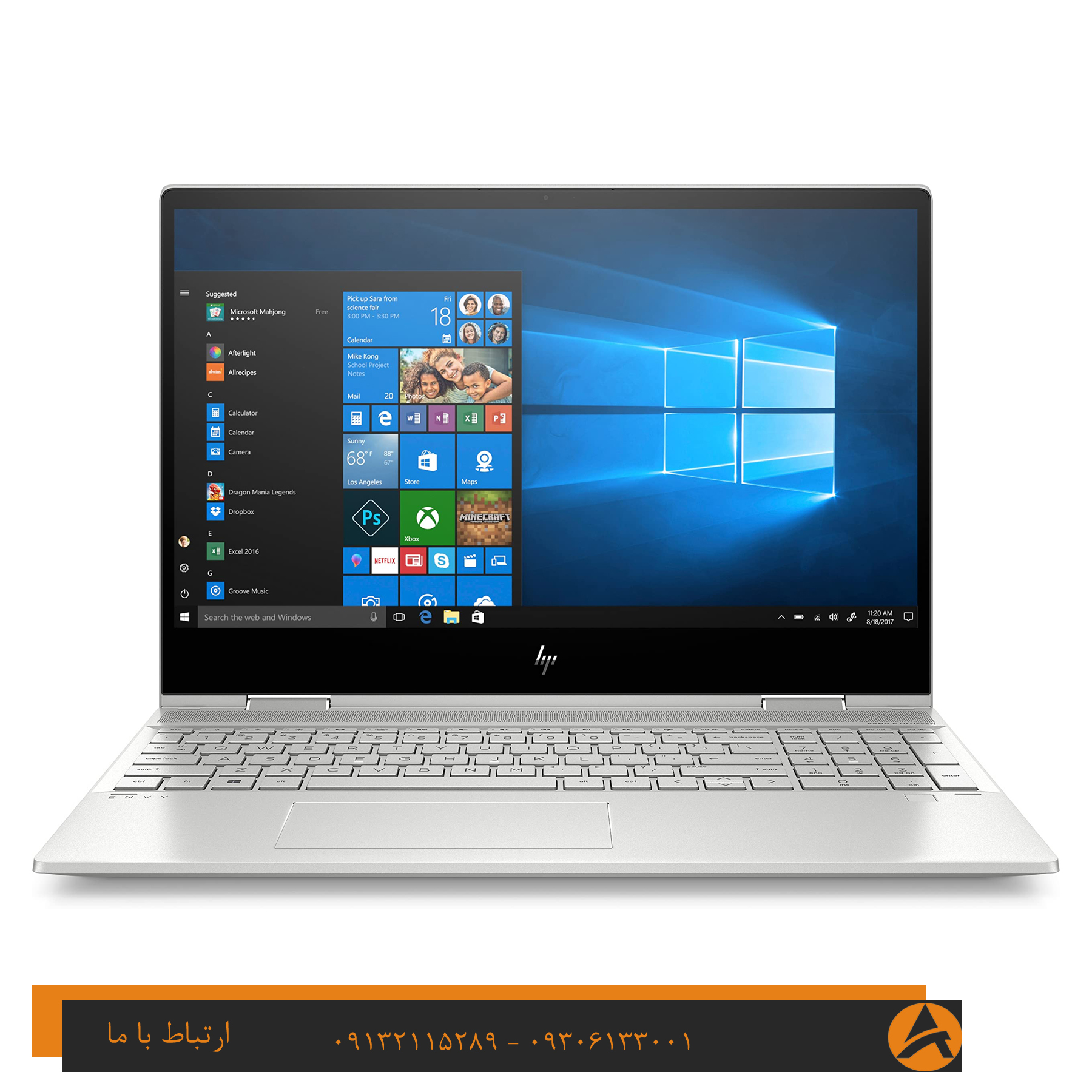 لپ تاپ اپن باکس اچ پی تاچ مدل HP ENVY X360 CONVERTIBLE TOUCH -r5 8G 512 SSD 512 amd
