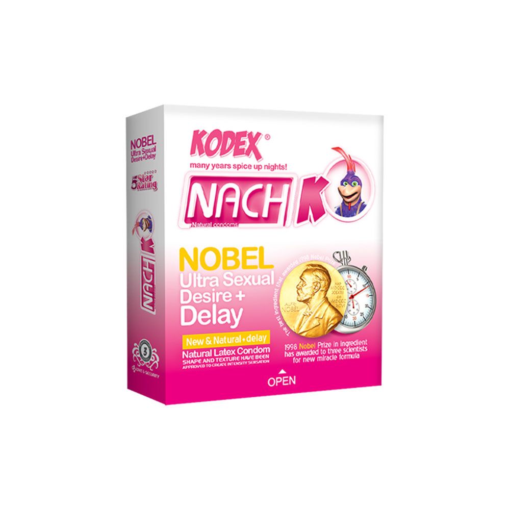 کاندوم تاخیری کدکس مدل نوبل تحریک کننده الترا Nobel Ultra Sexual بسته 3 عددی