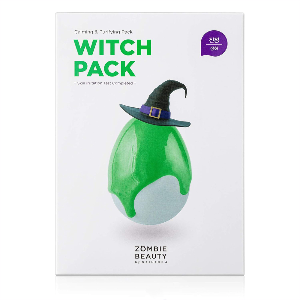 پک ماسک کنترل منافذ و تسکین دهنده خاک رس و چای سبز اسکین 1004 SKIN1004 Witch Pack Creamy Mud Pack with Green Tea