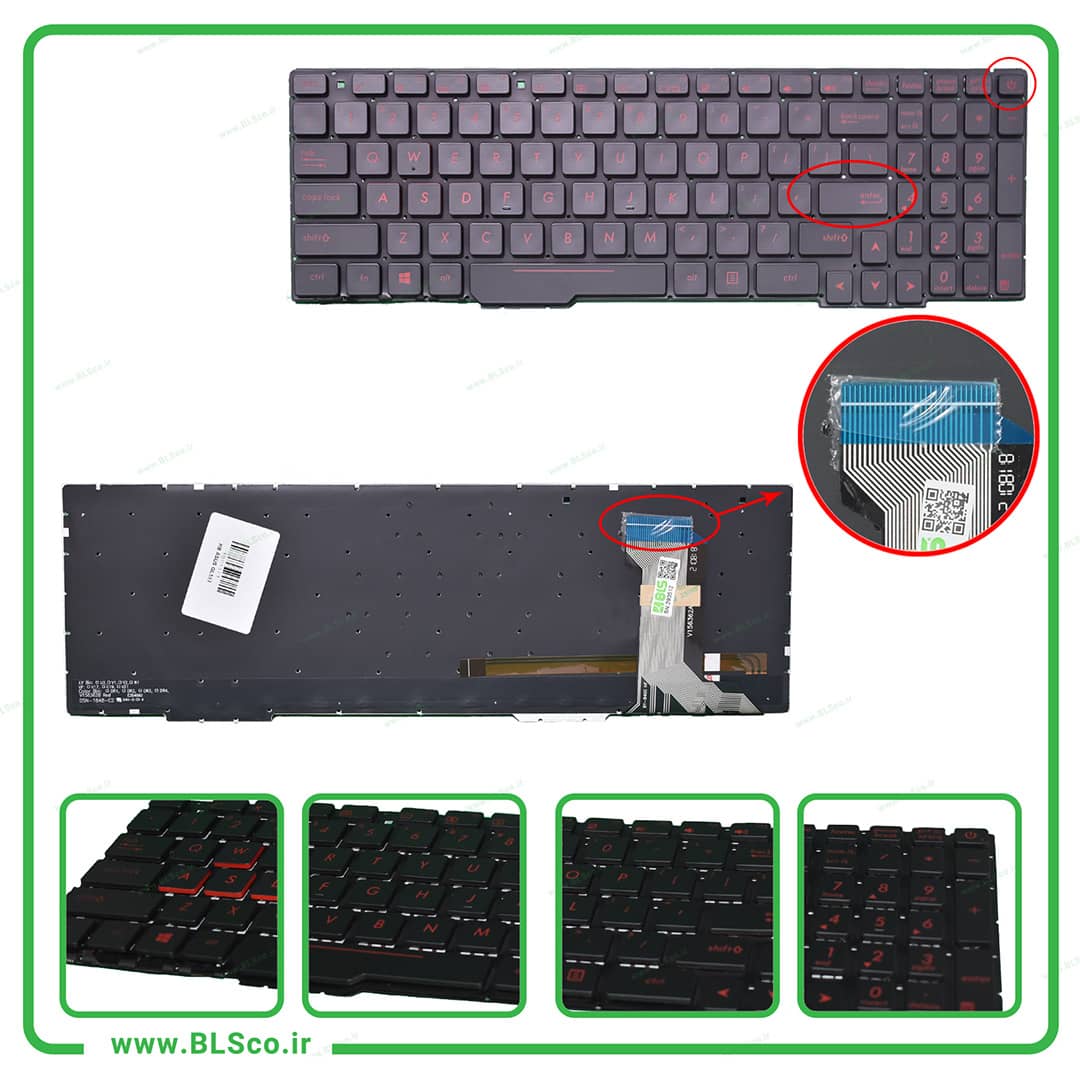 کیبورد لپ تاپ ایسوس Asus GL553 بکلایت‌دار — تصویر ۲