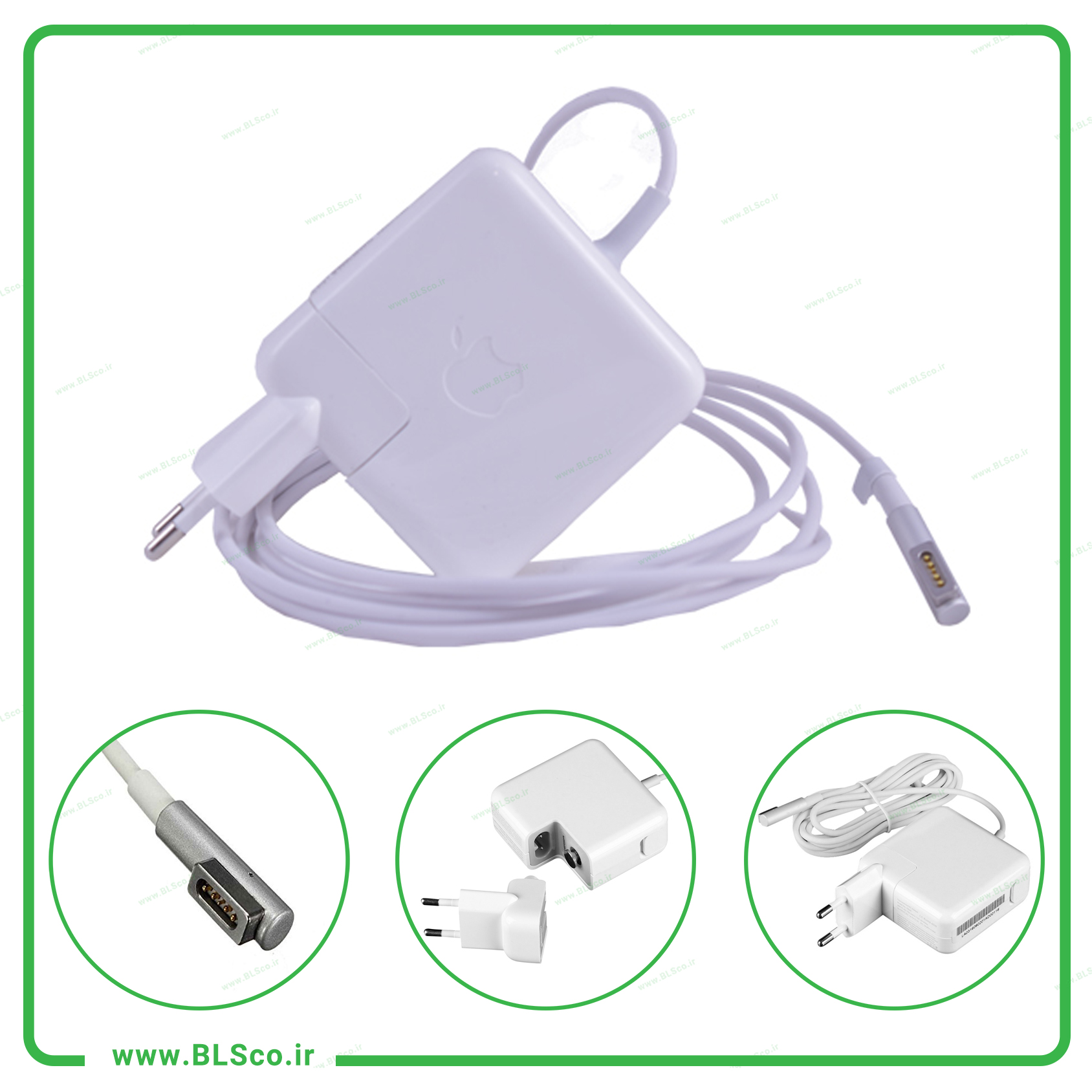 شارژر لپ تاپ اپل مک بوک 14.5 ولت 3.1 آمپر 45واتMagSafe 1 L PIN