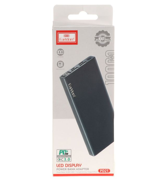 پاوربانک 20W ارلدام مدل PD21 ظرفیت 10000 میلی آمپر ساعت — تصویر ۴