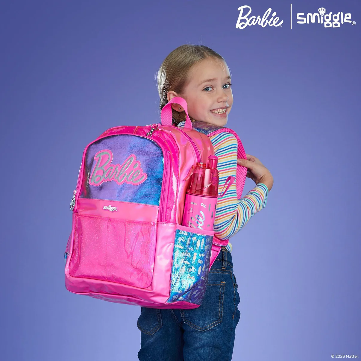 کوله پشتی مدرسه اسمیگل مدل باربی (Barbie) — تصویر ۳
