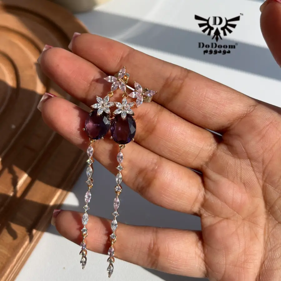 گوشواره نگین گرد E62