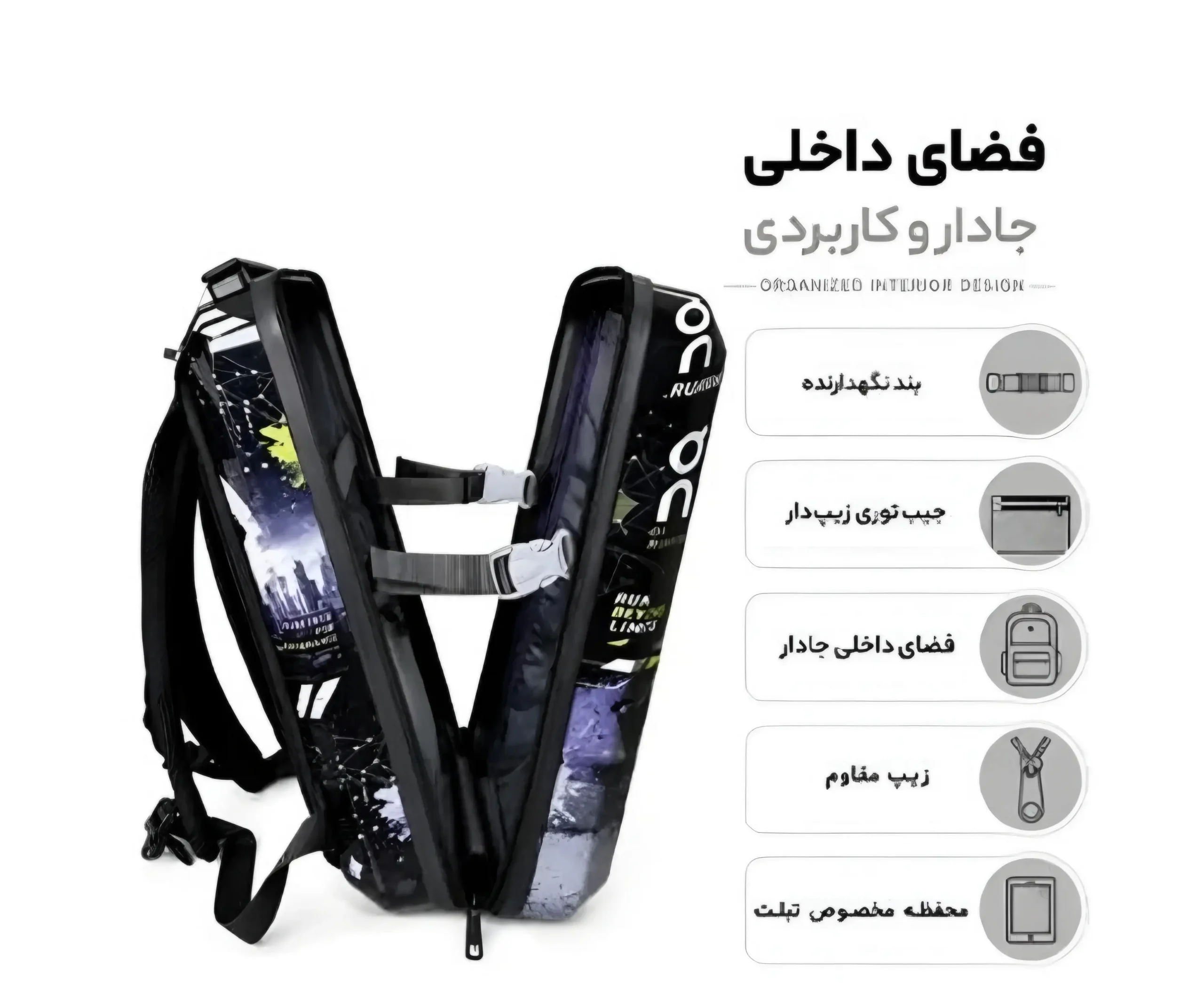 کوله پشتی مدرسه مارینوکس مارول طرح JORDAN — تصویر ۵