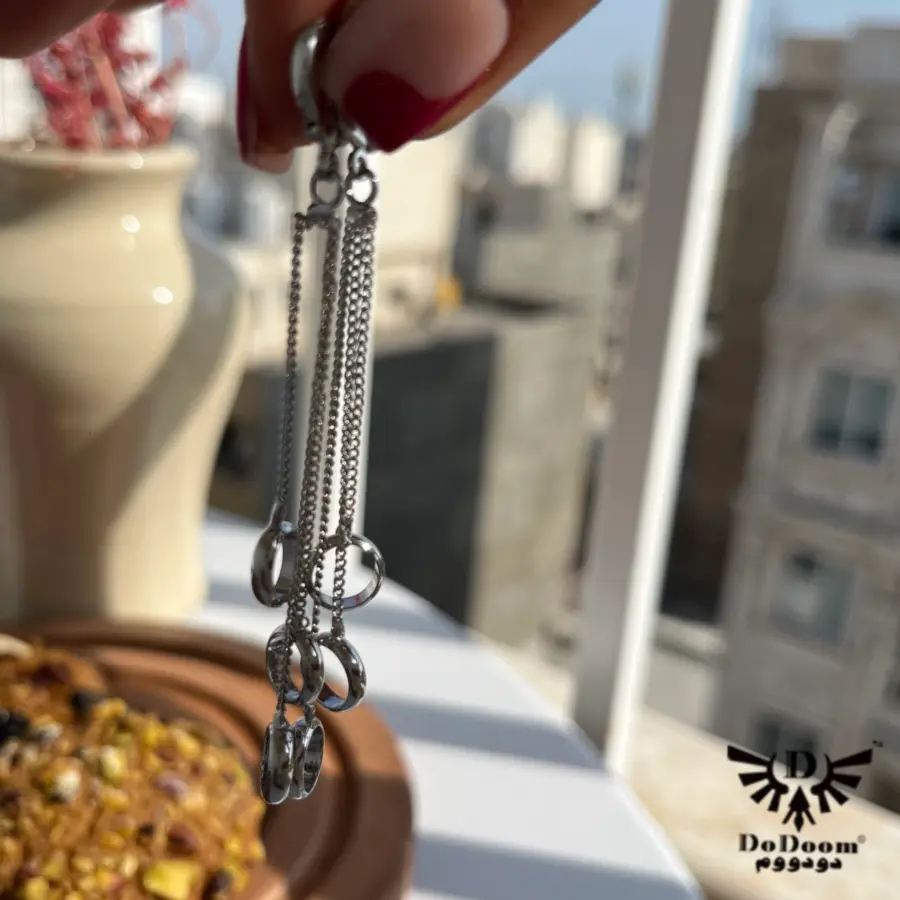 گوشواره حلقه‌ای آویزدارE51 — تصویر ۵