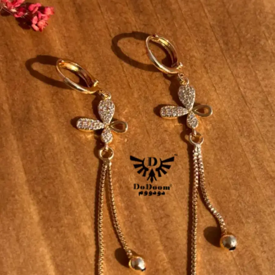 گوشواره بال فرشته آویزدارE52 — تصویر ۴