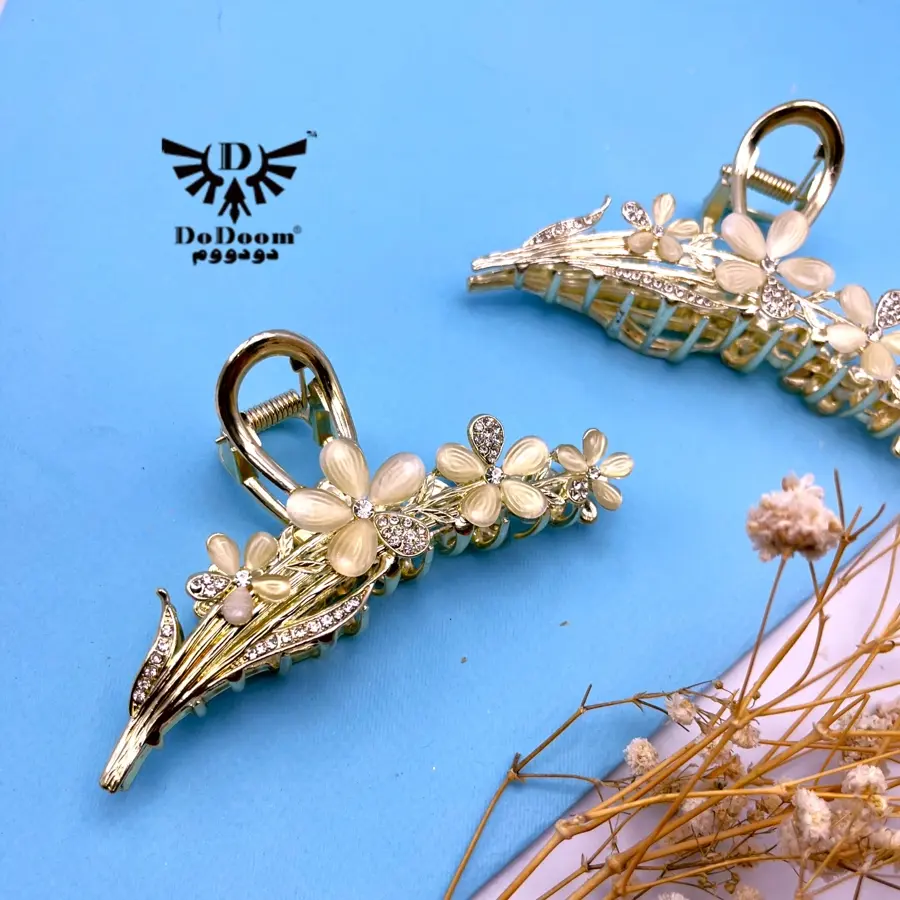 کلیپس فلزی دسته گل رزینی C221 — تصویر ۴