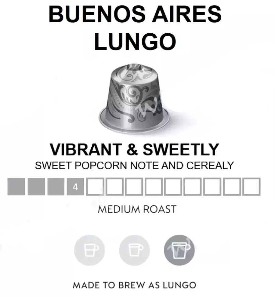 کپسول قهوه نسپرسو مدل Buenos Aires Lungo — تصویر ۶