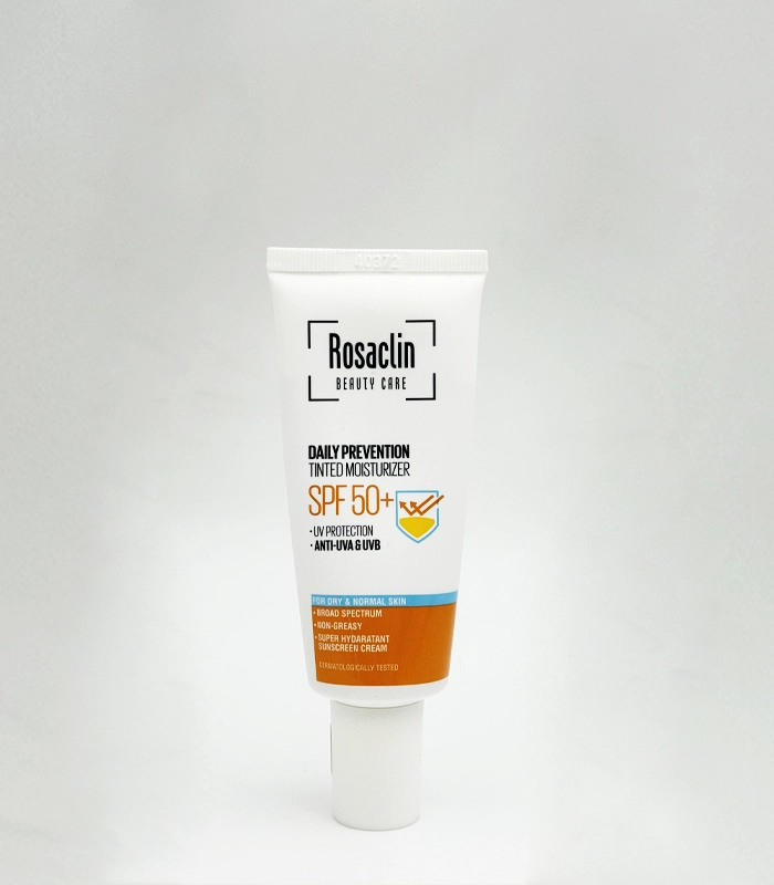 کرم ضد آفتاب مرطوب‌کننده رزاکلین مخصوص پوست نرمال و خشک (SPF 50)