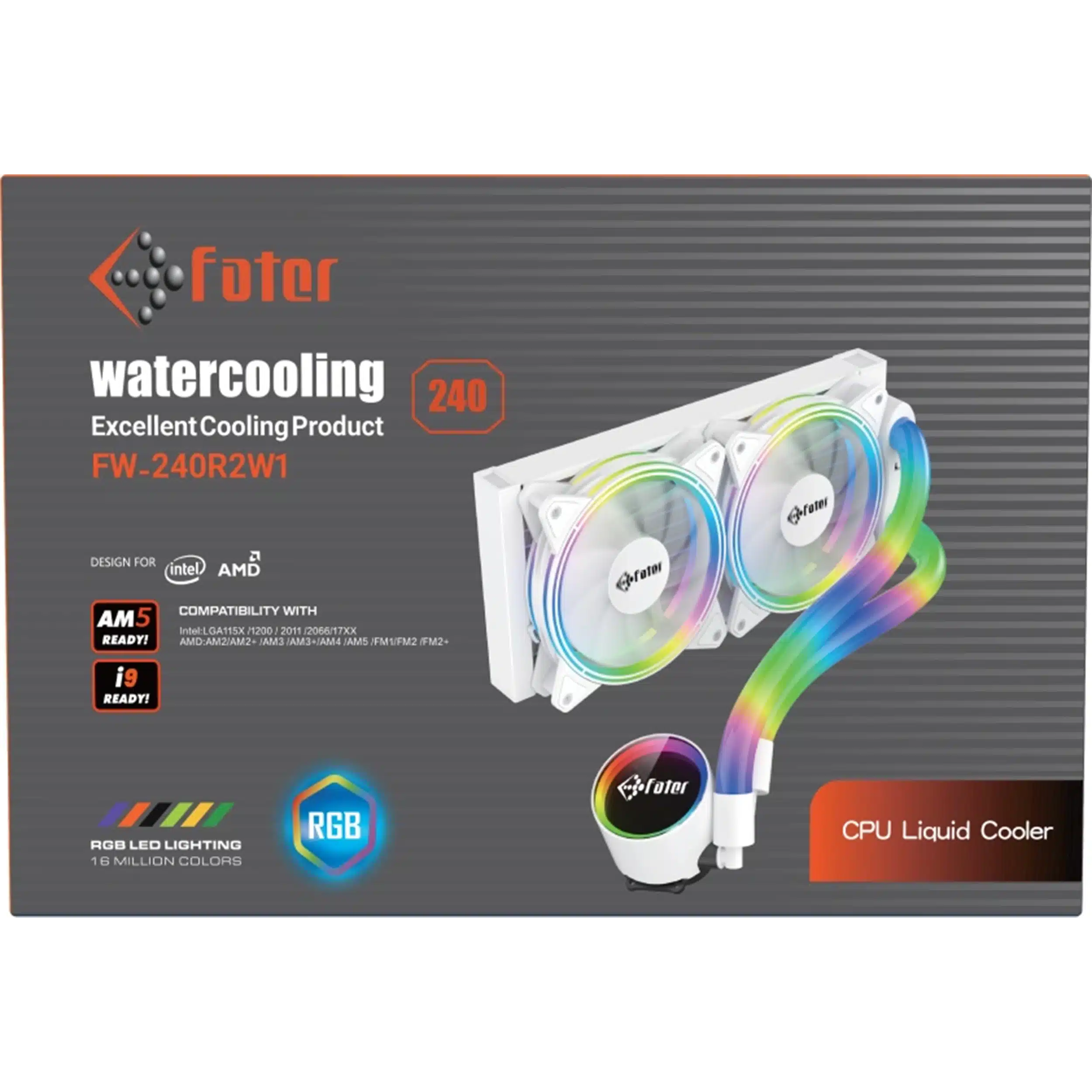 خنک کننده مایع پردازنده فاطر مدل Fater FW-240R2W1 White — تصویر ۵