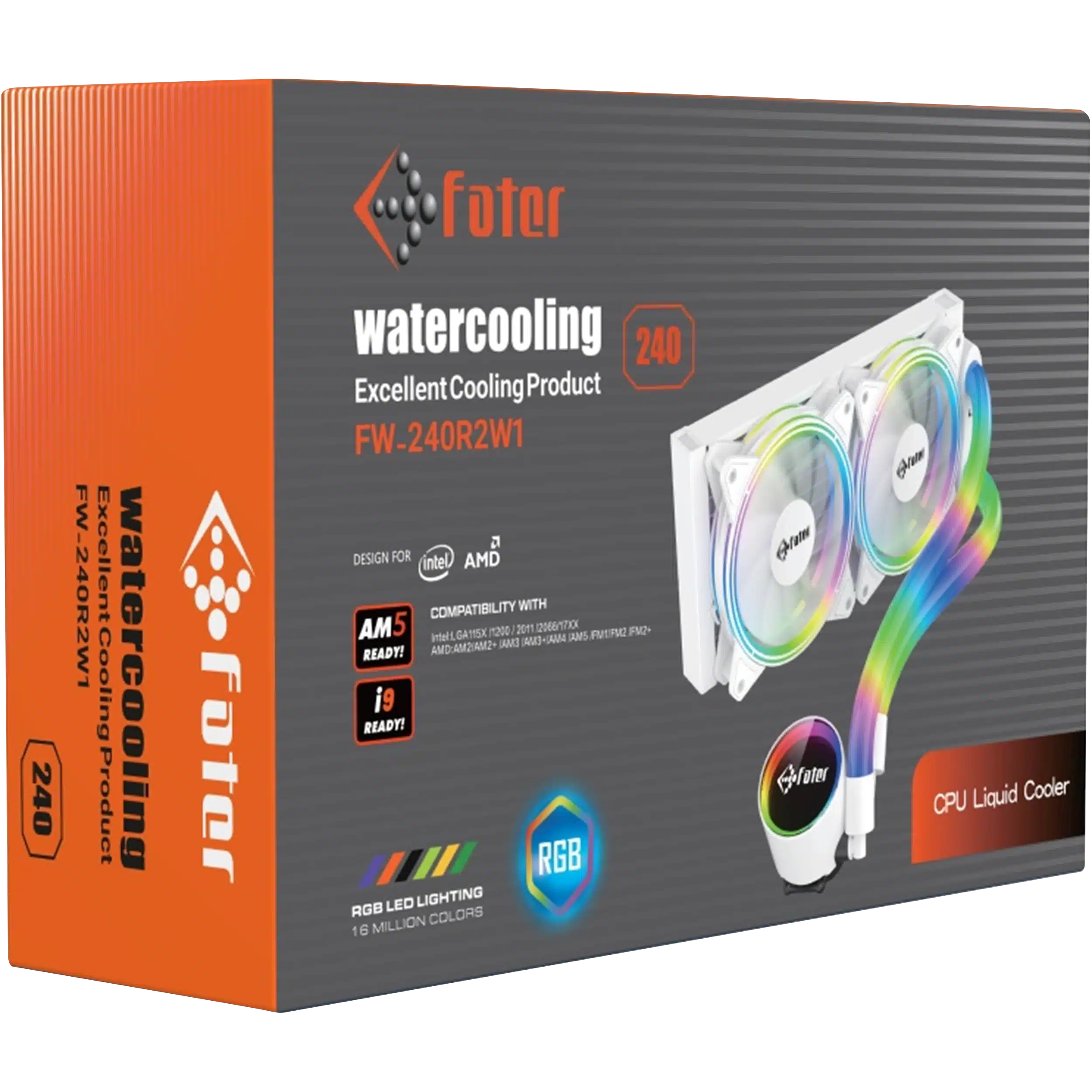 خنک کننده مایع پردازنده فاطر مدل Fater FW-240R2W1 White — تصویر ۳