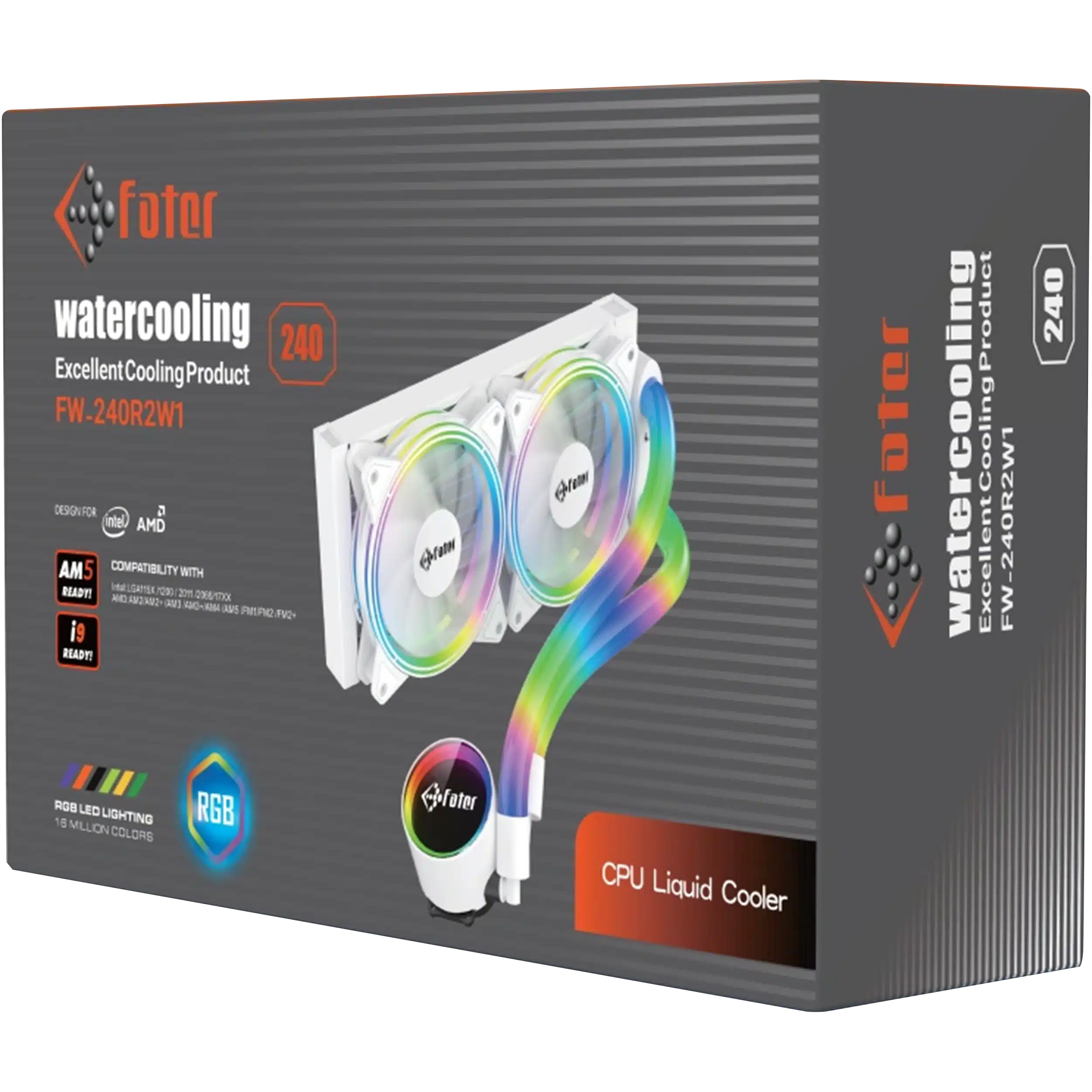خنک کننده مایع پردازنده فاطر مدل Fater FW-240R2W1 White — تصویر ۴