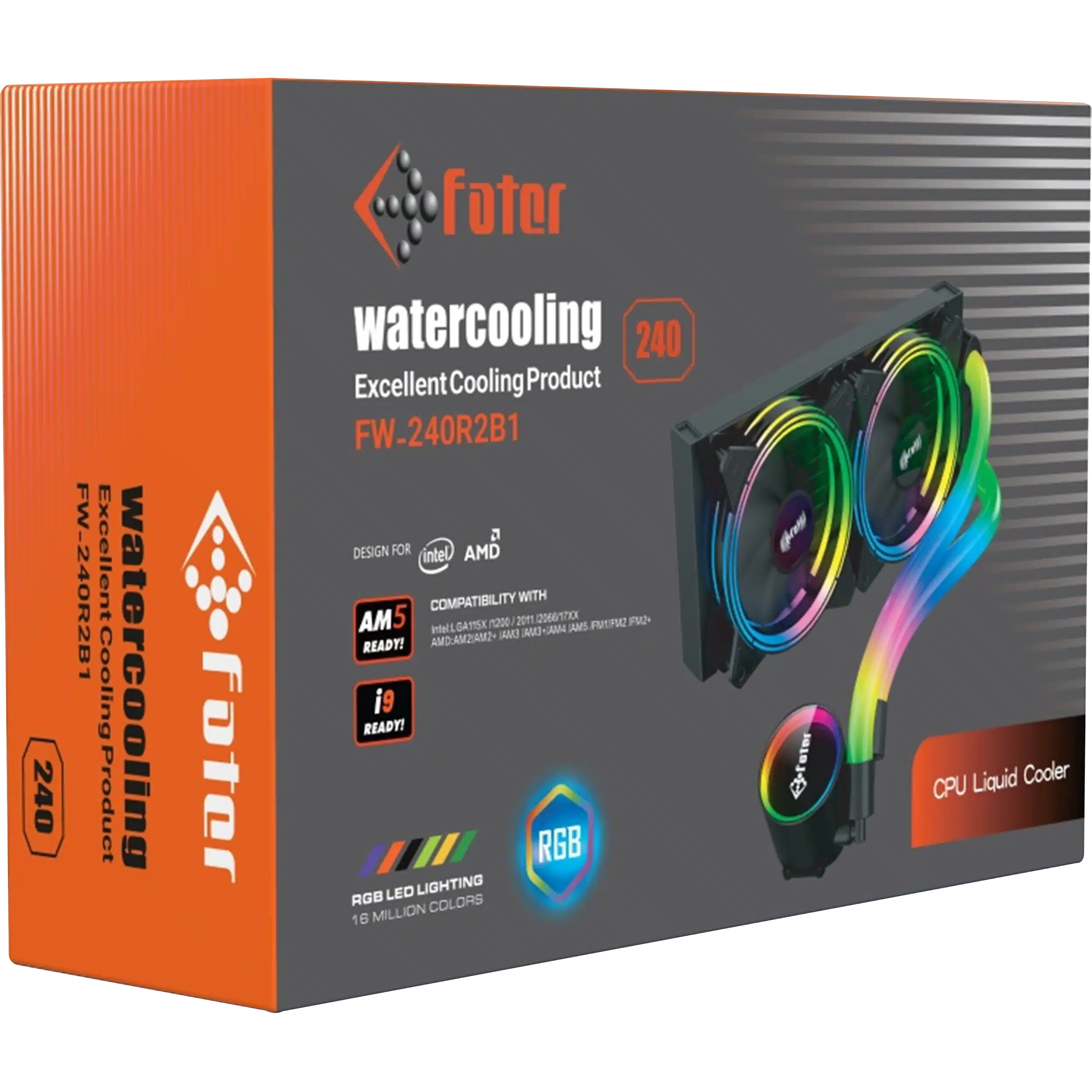 خنک کننده مایع پردازنده فاطر مدل Fater FW-240R2B1 Black — تصویر ۵