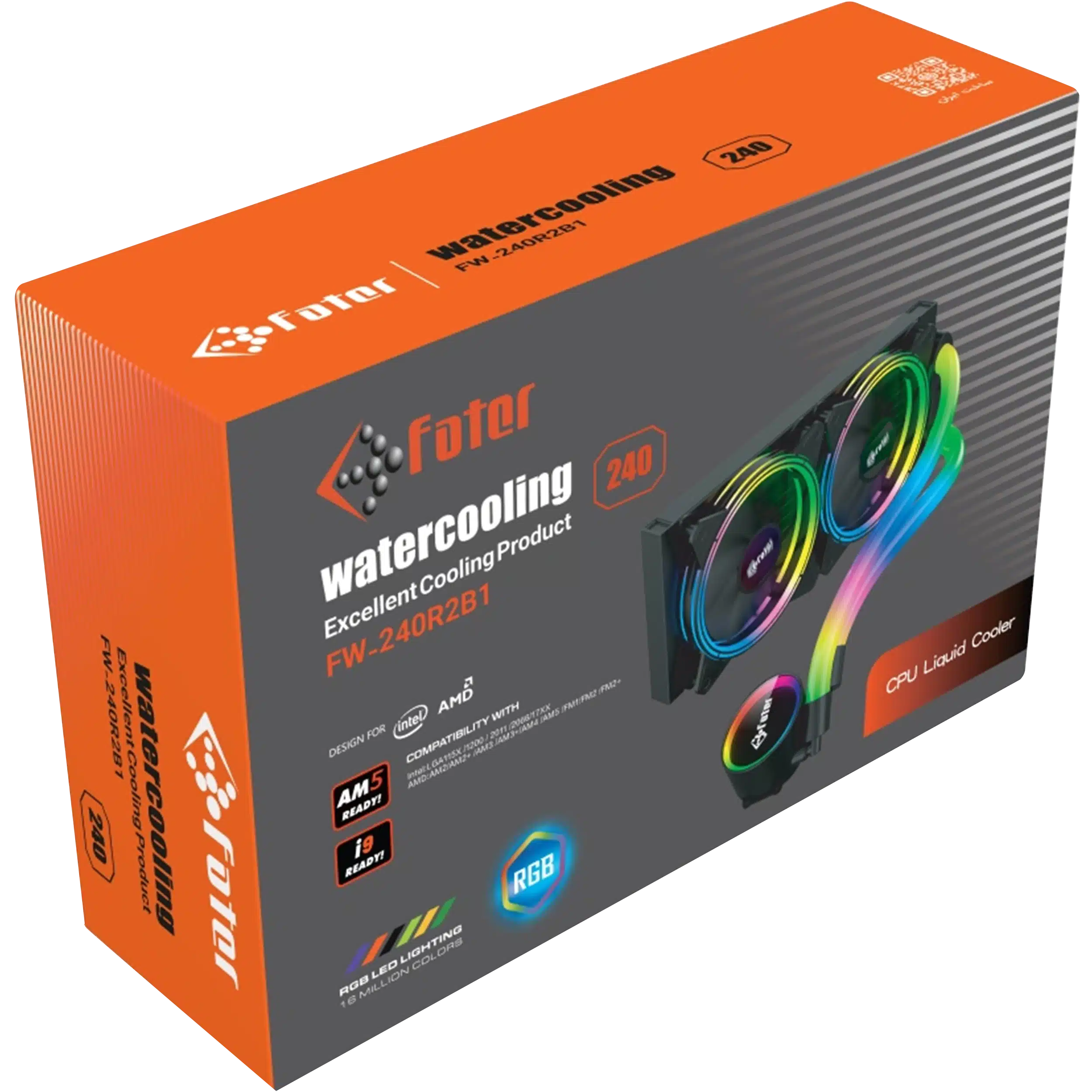 خنک کننده مایع پردازنده فاطر مدل Fater FW-240R2B1 Black — تصویر ۸