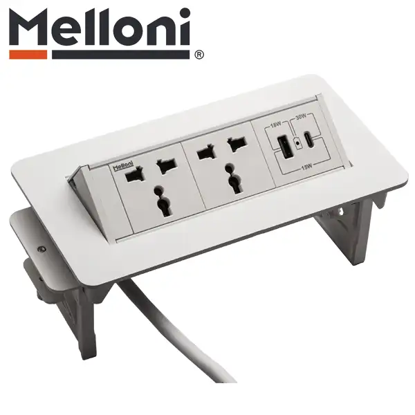 پریز توکار کابینتی ملونی (Melloni) کد 10140 — تصویر ۲