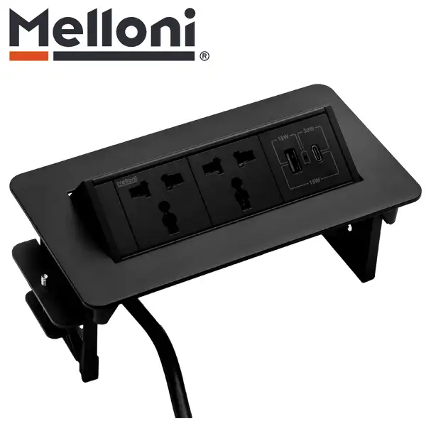 پریز توکار کابینتی ملونی (Melloni) کد 10140 — تصویر ۵
