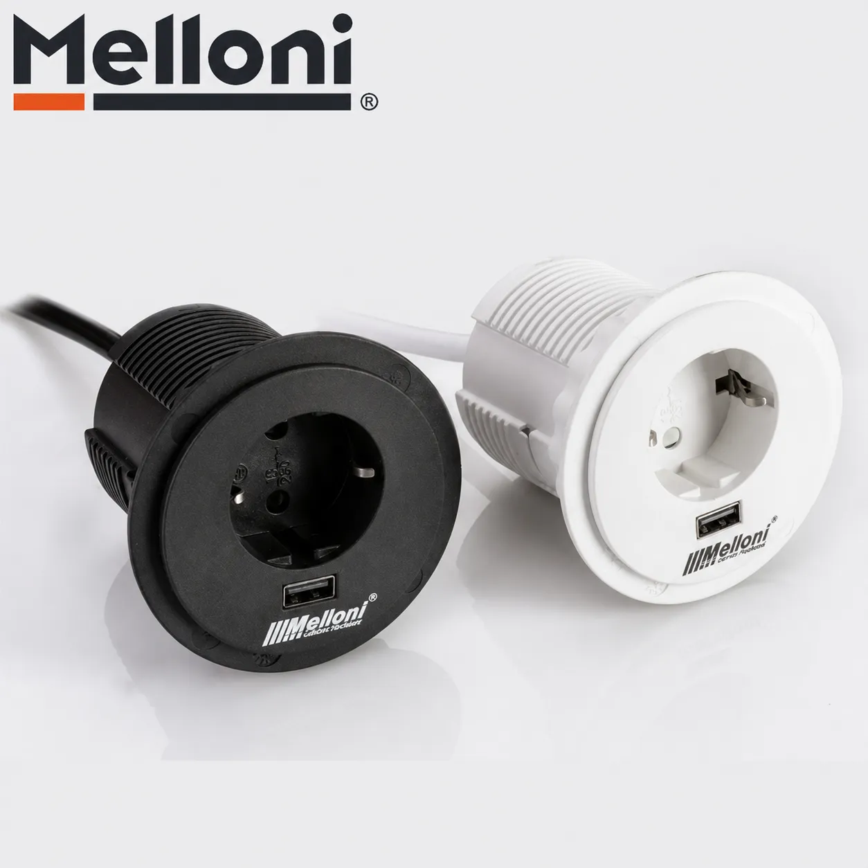 پریز توکار گرد ملونی (Melloni) کد ۱۰۰۳۴ — تصویر ۴