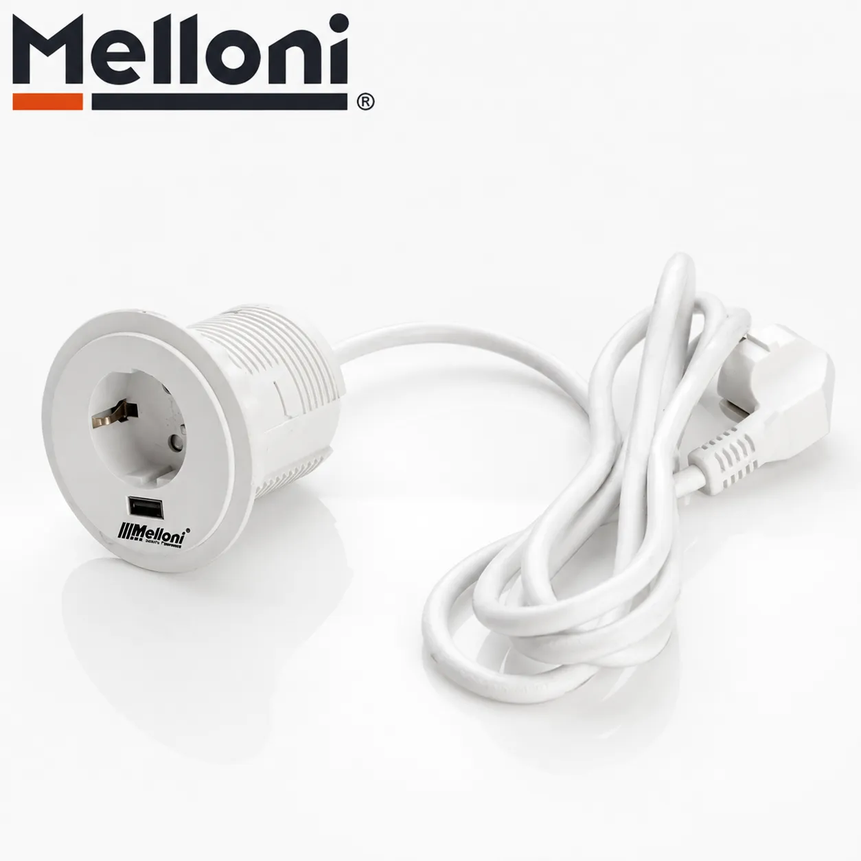 پریز توکار گرد ملونی (Melloni) کد ۱۰۰۳۴ — تصویر ۳