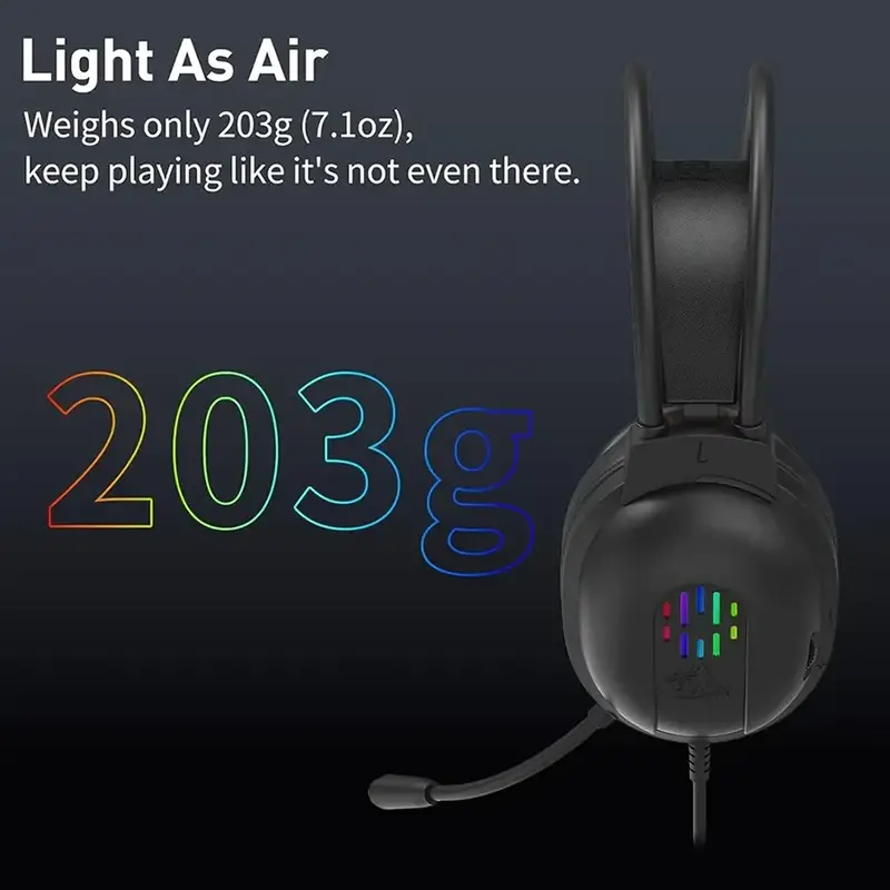 هدست گیمینگ ردراگون H262 VISTA RGB BLACK — تصویر ۴