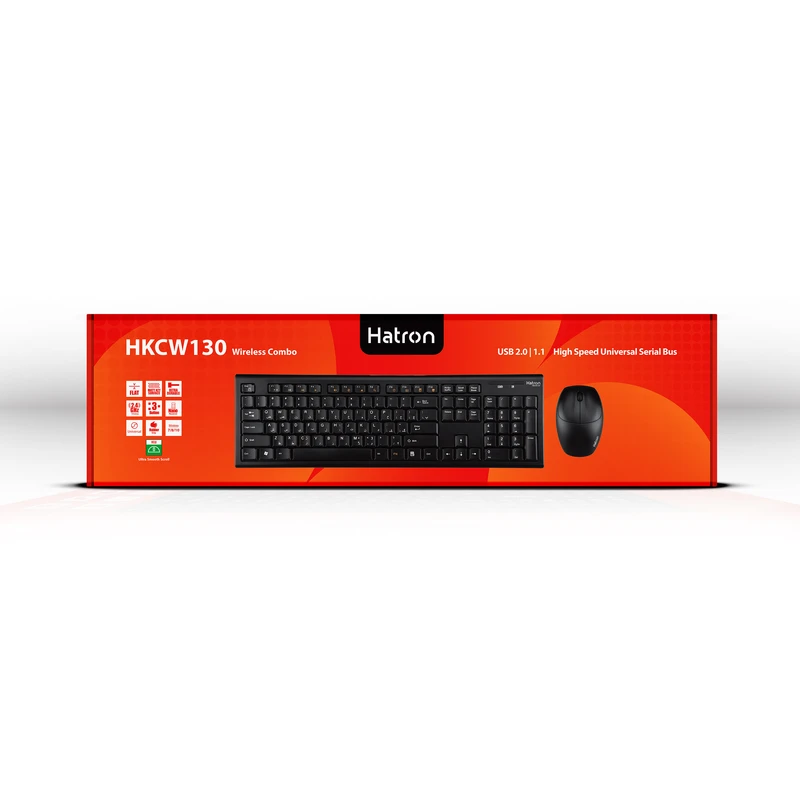 کیبورد و ماوس بی‌سیم هترون مدل HKCW130 — تصویر ۵