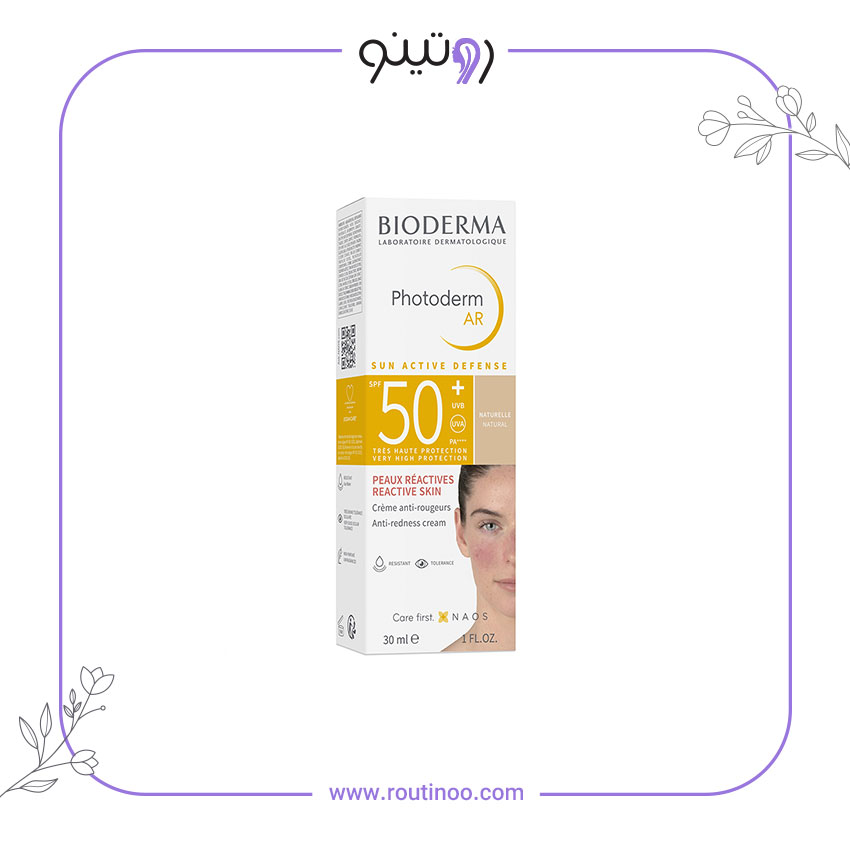 ضد آفتاب فتودرم ای آر بایودرما SPF +50 مخصوص پوست ‌های حساس و مستعد قرمزی | روتینو — تصویر ۲
