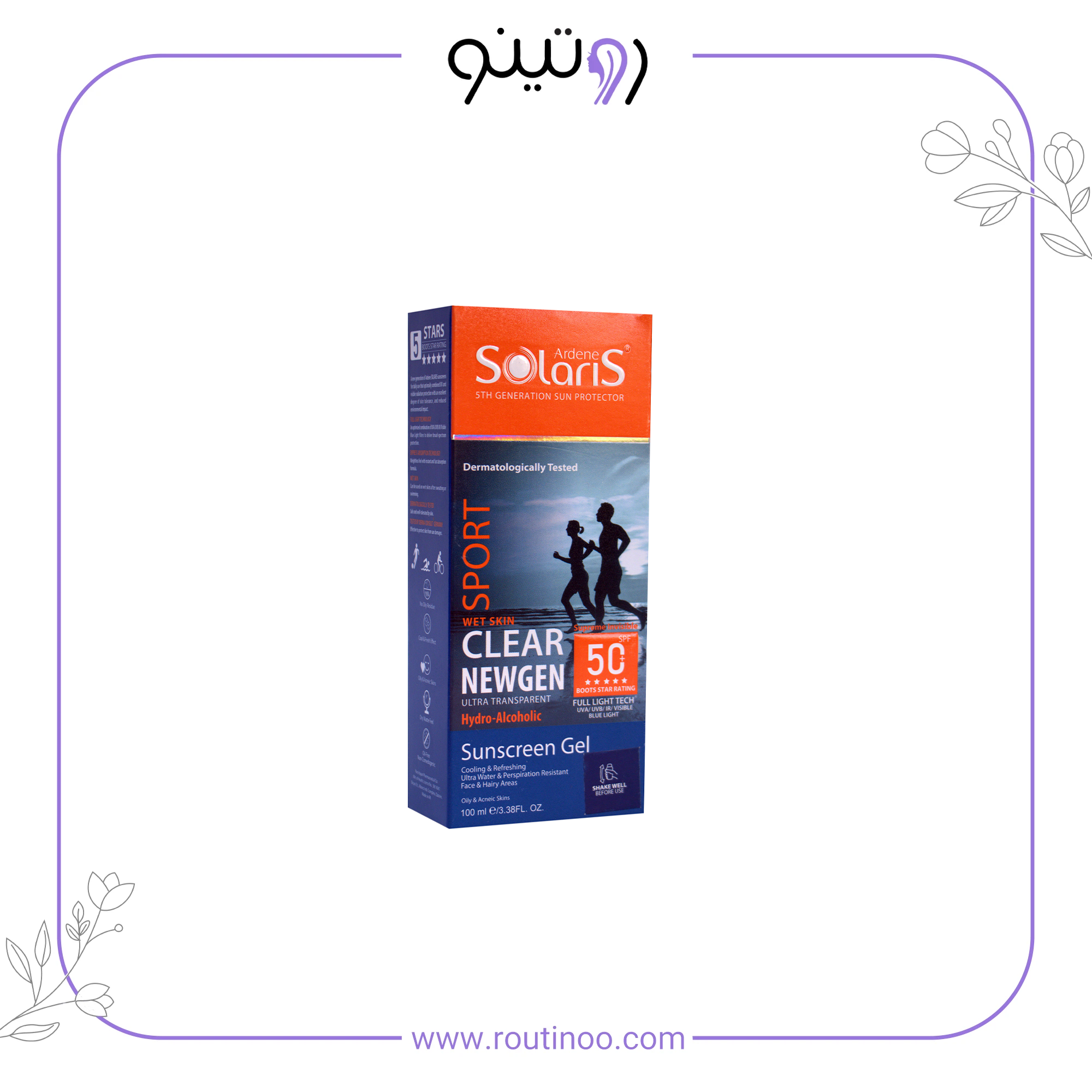 ژل ضد آفتاب سولاریس آردن هیدرو الکلی مدل SPORT — تصویر ۳