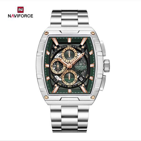 ساعت مردانه اورجینال مارک نیوی فورس NAVIFORCE مدل NF8066 کرنوگراف کیفیت عالی موتور ژاپن استیل رنگ ثابت کد 1925181